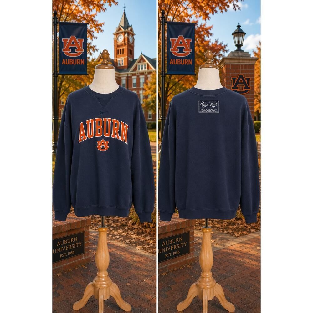 Vintage Auburn Tigers Russell Athletic USA Crewneck Sweatshirt XXL